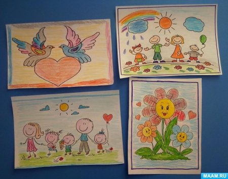 Раскраски ко Дню семьи любви и верности для детей