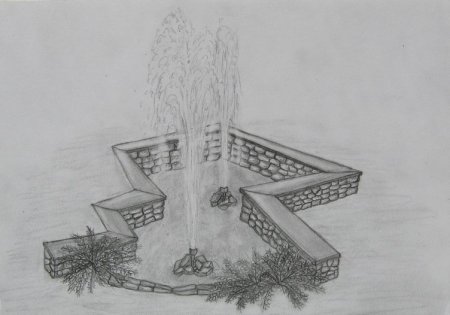 Зарисовка фонтана