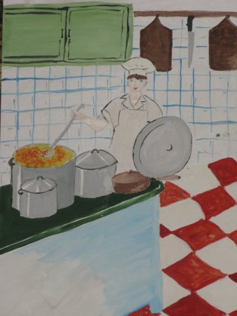 Рисование повар в детском саду