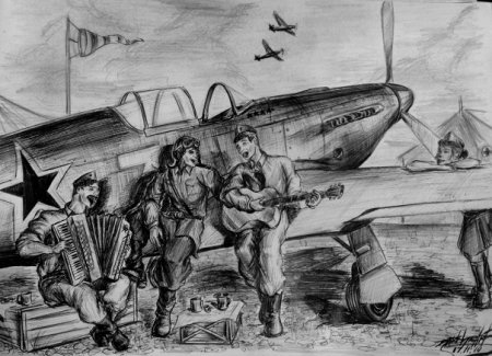 Рисунок на военную тематику