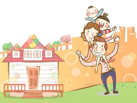 Счастливая семья рисунок