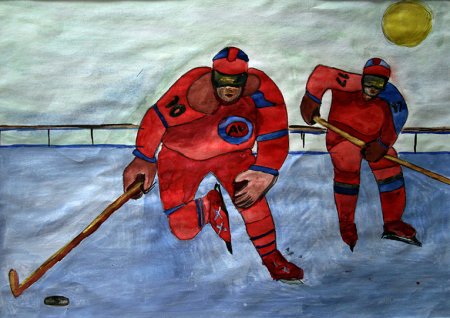 Хоккей рисунок для детей