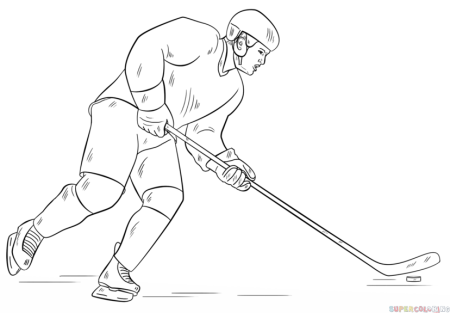 Детский рисунок на тему хоккей