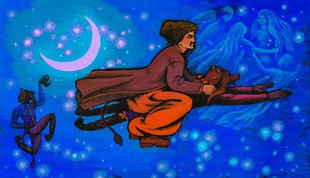 Иллюстрация к повести ночь перед Рождеством