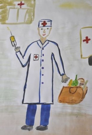 Детские рисунки на тему профессии