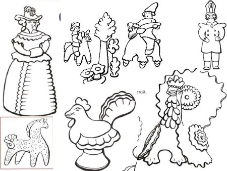 Дымковская игрушка лошадка пластилинография