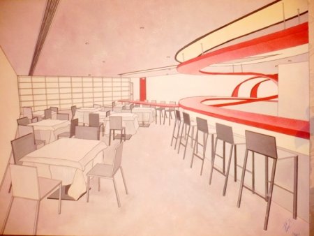 Эскиз школьной столовой