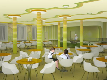 Роспись стен в столовой школы