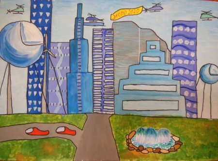 Рисунок на тему город будущего