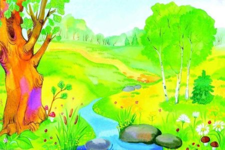 Летний пейзаж в детский сад