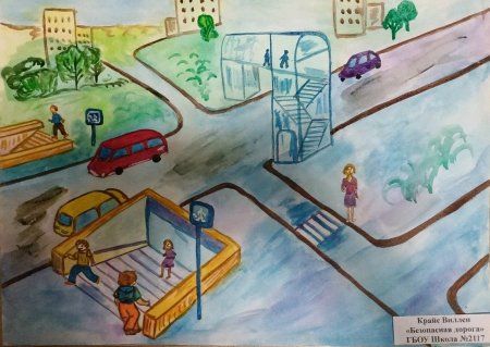 Рисунок дом школа дом