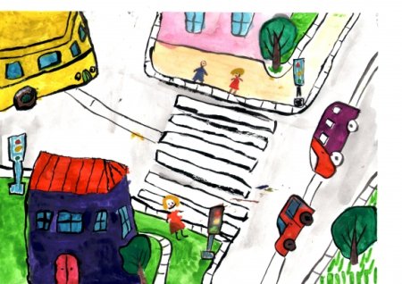 Рисунок дом школа дом