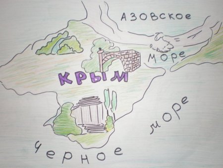 Я люблю Крым рисунки