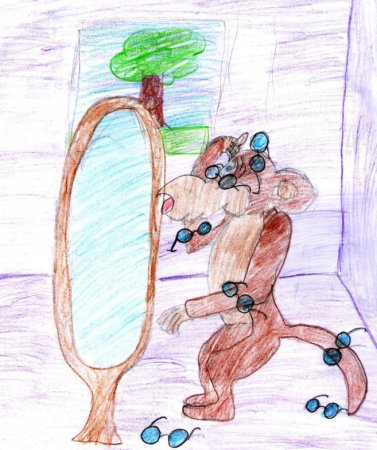 Иллюстрация к басне мартышка и очки