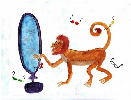 Крылов мартышка и очки раскраска