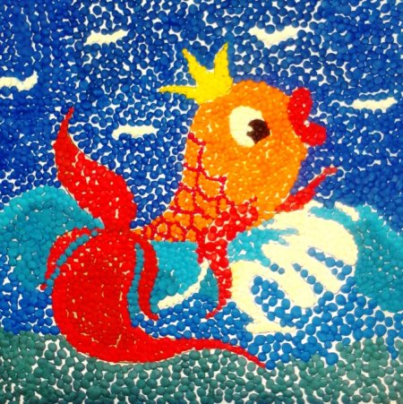 Пластилинография Золотая рыбка