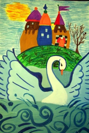 Рисунок к сказке о царе Салтане