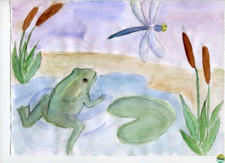 Рисование для детей обитатели водоемов