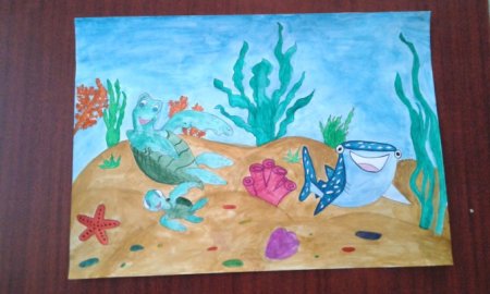 Водоем рисунок для детей