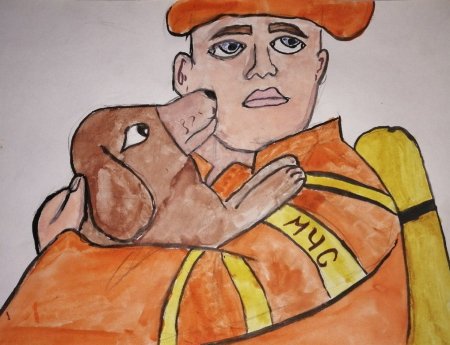 Рисунок на день пожарника для детей