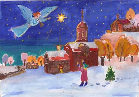 Рождественские рисунки