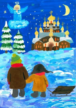 Рисунки на рождественскую тему