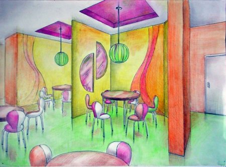 Эскиз интерьера школы