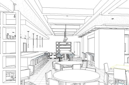 Интерьер кафе перспектива