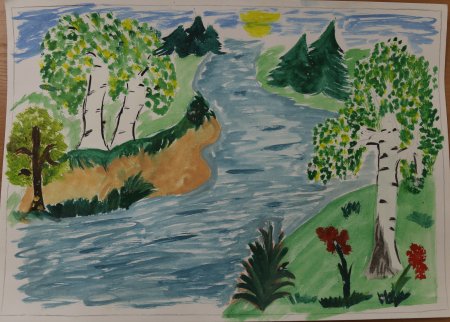 Красота воды детский рисунок