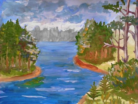 Детский рисунок природа