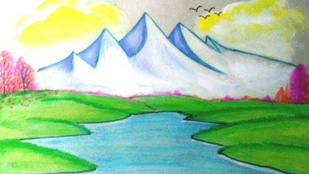 Река рисунок