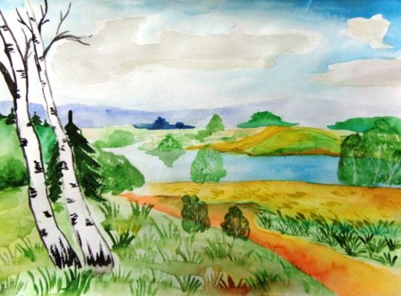 Рисование природы для детей