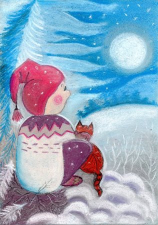 Зимняя сказка рисунок