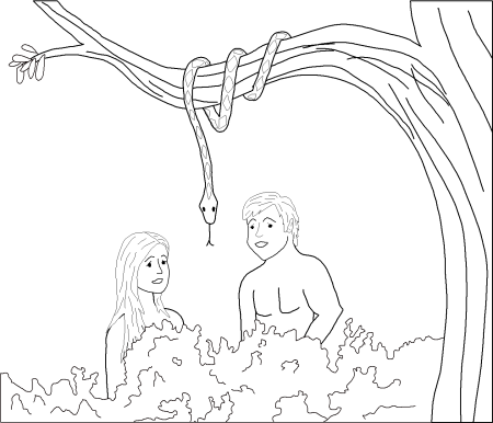 Рай раскраска для детей