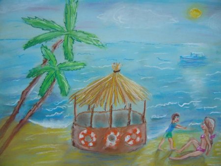 Рисунок на тему летние каникулы