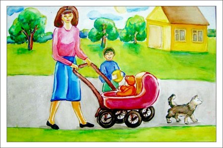 Сюжетные рисунки с мамой