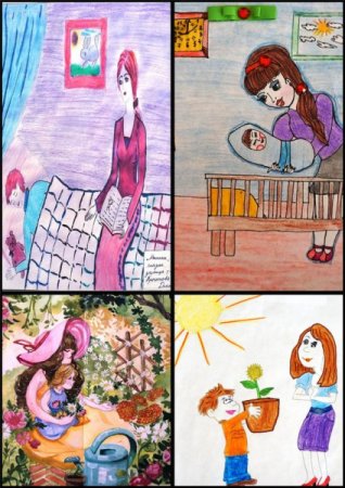 Рисунок на тему хобби мамы