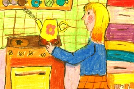 Любимое занятие мамы рисунок