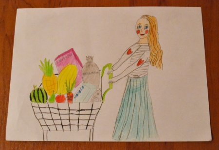 Рисунок на тему мама за любимым делом