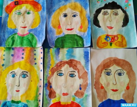 Портрет мамы старшая группа