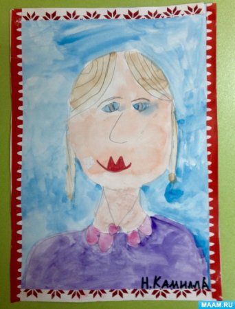 Рисование портрета в старшей группе