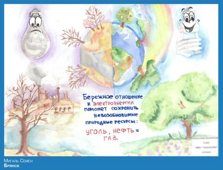 Плакат на тему энергосбережение