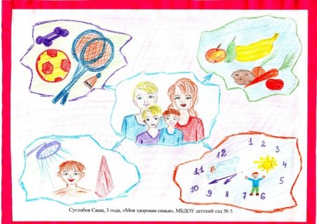 Рисунок на тему здоровая семья