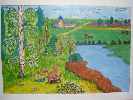 Рисунок на тему моя Родина