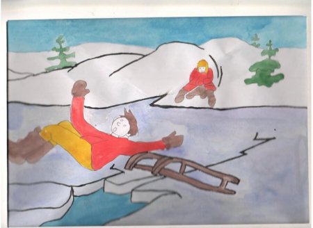 Рисование безопасность зимой