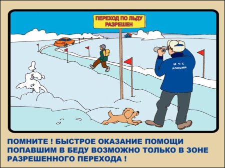 Осторожное поведение на льду