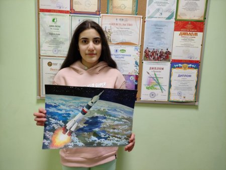 Рисунок ко Дню космонавтики