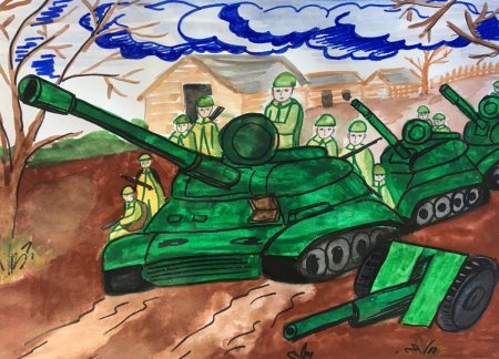 Конкурс рисунков они сражались за родину