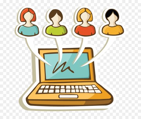 Общение в интернете иллюстрация