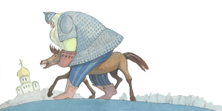 Иллюстрация к былине Илья Муромец и Святогор